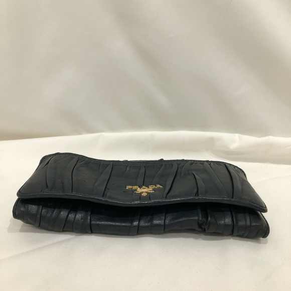 Prada Black Flap Long Wallet Sku#84401 (gently used) - Picture 4 of 15
